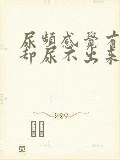 尿频感觉有尿意却尿不出来