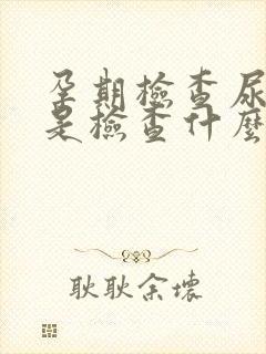 孕期检查尿常规是检查什么