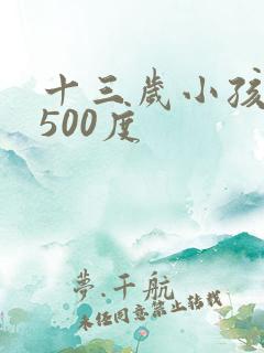 十三岁小孩近视500度