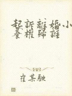 起诉离婚小孩抚养权归谁