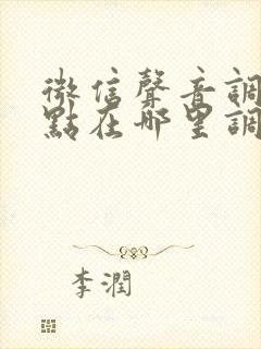 微信声音调小一点在哪里调