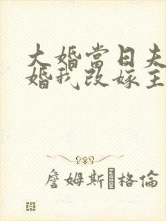 大婚当日夫君逃婚我改嫁主演