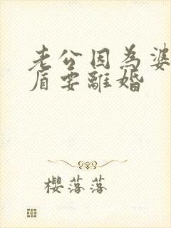 老公因为婆媳矛盾要离婚