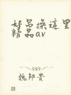 好吊操这里只有精品av