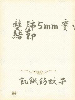 双肺5mm实性结节