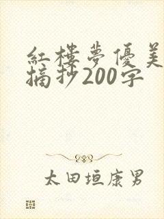 红楼梦优美段落摘抄200字