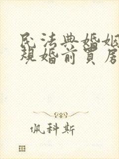 民法典婚姻法新规婚前买房