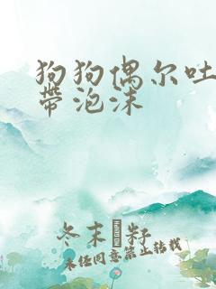 狗狗偶尔吐黄水带泡沫