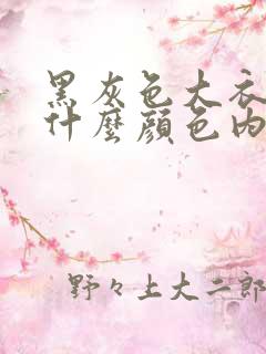 黑灰色大衣搭配什么颜色内搭好看