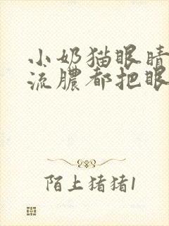 小奶猫眼睛发炎流脓都把眼睛封住了