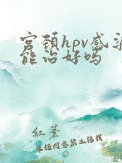 宫颈hpv感染能治好吗