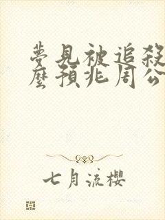 梦见被追杀是什么预兆周公解梦