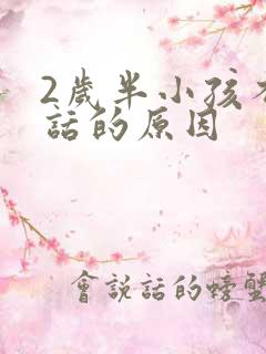 2岁半小孩不说话的原因