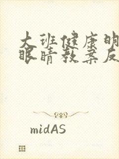 大班健康明亮的眼睛教案反思