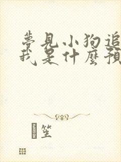 梦见小狗追着咬我是什么预兆呢