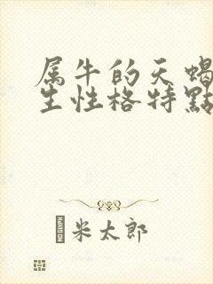 属牛的天蝎座男生性格特点