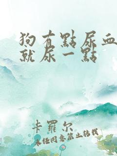 狗有点尿血每次就尿一点