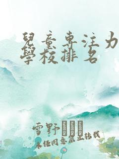 儿童专注力培训学校排名