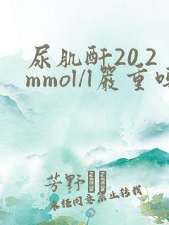 尿肌酐20.2mmol/l严重吗