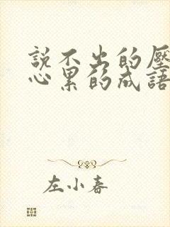 说不出的压抑和心累的成语