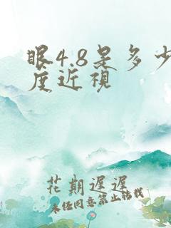 眼4.8是多少度近视