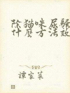 除猫咪尿骚味用什么方法效果好?