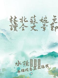 林北苏婉免费阅读全文章节