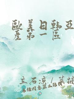 欧美日韩亚洲国产第一区