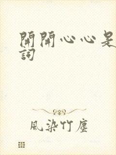 开开心心是什么词