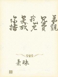 你是我兄弟在线播放免费观看全集高清