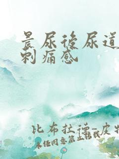 晨尿后尿道口有刺痛感