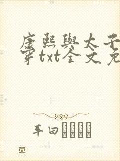 康熙与太子妃清穿txt全文免费阅读