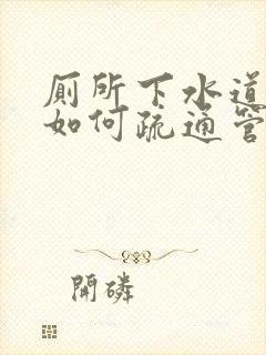 厕所下水道堵塞如何疏通管道