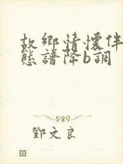 故乡情怀伴奏动态谱降b调