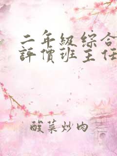 二年级综合素质评价班主任评语