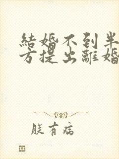 结婚不到半年男方提出离婚退彩礼吗