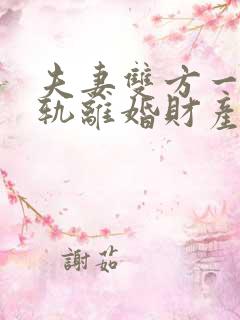 夫妻双方一方出轨离婚财产如何分割