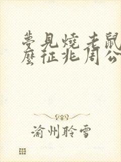 梦见烧老鼠是什么征兆周公解梦