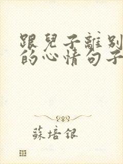 跟儿子离别不舍的心情句子