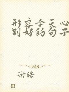 形容今天心情特别好的句子