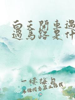 白天开车遇到蛇过马路是什么征兆