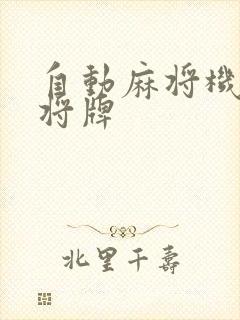 自动麻将机的麻将牌