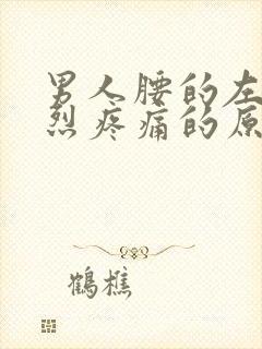 男人腰的左边剧烈疼痛的原因