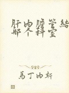 肝内胆管结石看哪个科室