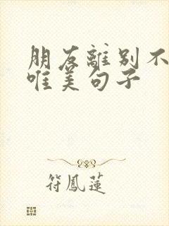 朋友离别不舍的唯美句子