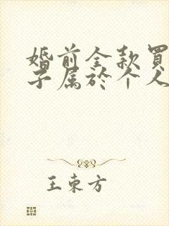 婚前全款买的房子属于个人财产么