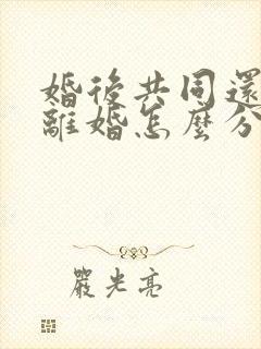 婚后共同还贷款离婚怎么分