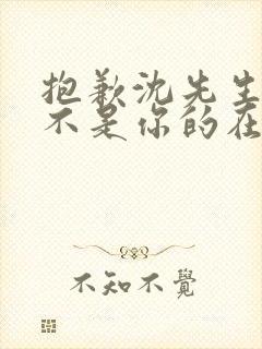 抱歉沈先生孩子不是你的在线观看