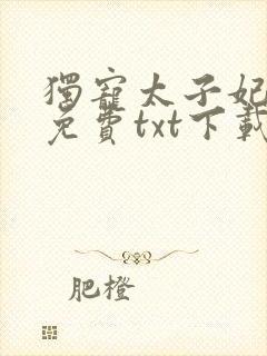 独宠太子妃全本免费txt下载