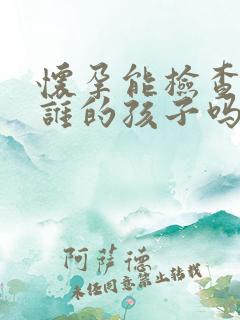 怀孕能检查出是谁的孩子吗